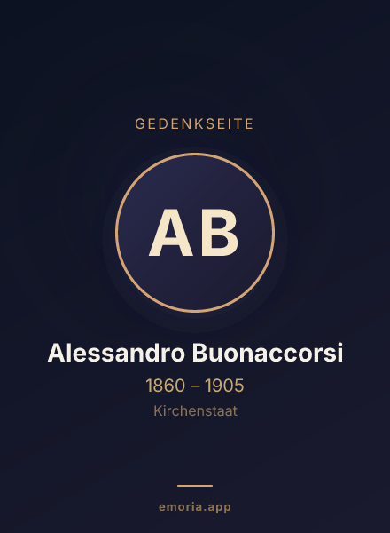 Gedenkportrait von Alessandro Buonaccorsi