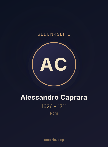 Gedenkportrait von Alessandro Caprara