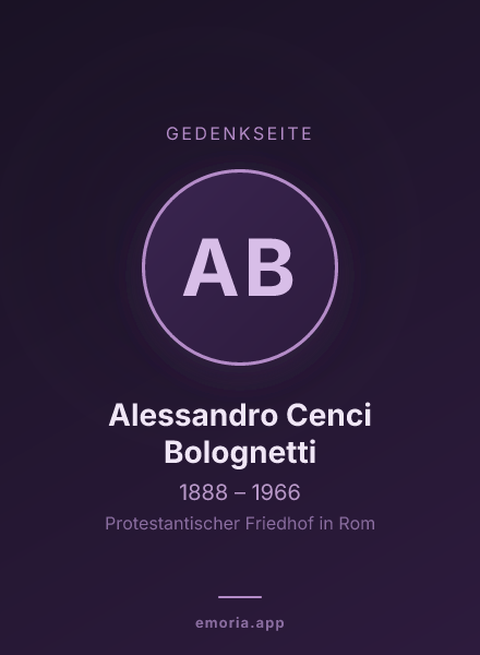 Gedenkportrait von Alessandro Cenci Bolognetti