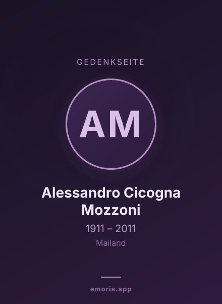 Gedenkportrait von Alessandro Cicogna Mozzoni