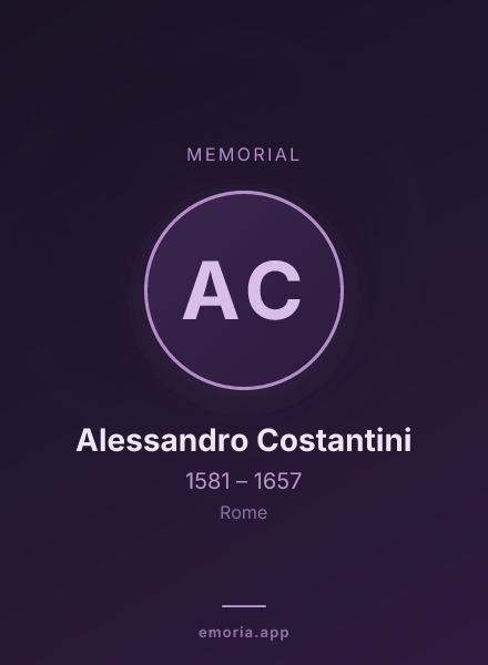 Memorial portrait of Alessandro Costantini