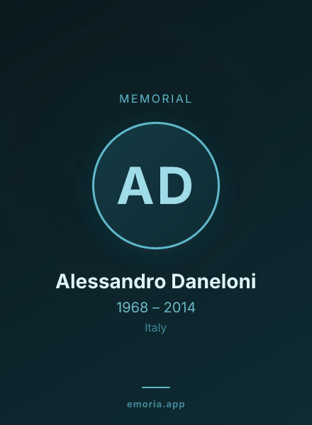 Memorial portrait of Alessandro Daneloni