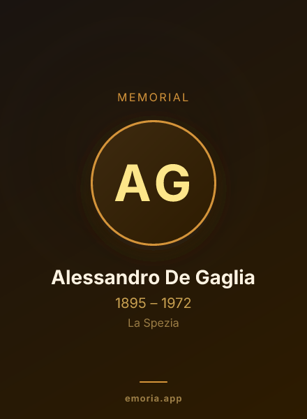 Memorial portrait of Alessandro De Gaglia
