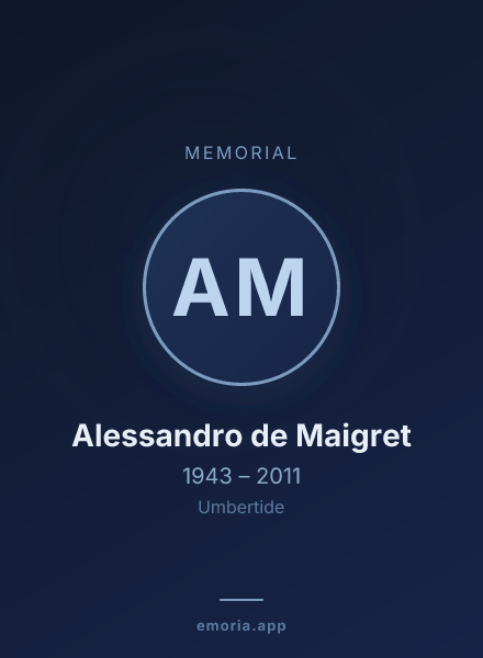Memorial portrait of Alessandro de Maigret