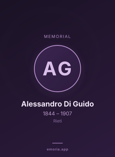 Memorial portrait of Alessandro Di Guido