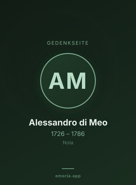 Gedenkportrait von Alessandro di Meo