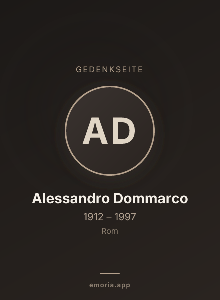 Gedenkportrait von Alessandro Dommarco