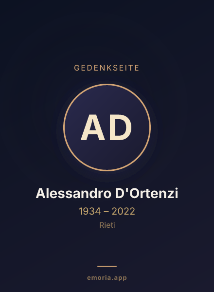 Gedenkportrait von Alessandro D'Ortenzi
