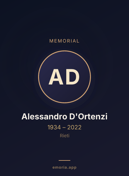 Memorial portrait of Alessandro D'Ortenzi