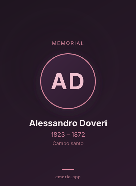 Memorial portrait of Alessandro Doveri