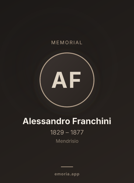 Memorial portrait of Alessandro Franchini