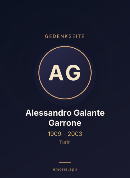 Gedenkportrait von Alessandro Galante Garrone