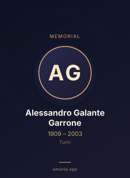 Memorial portrait of Alessandro Galante Garrone
