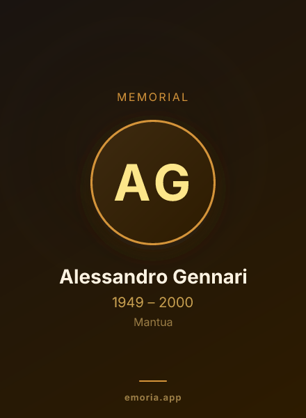 Memorial portrait of Alessandro Gennari