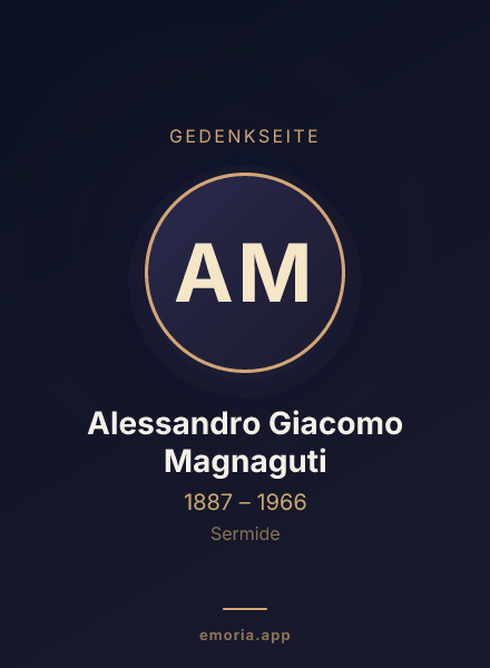 Gedenkportrait von Alessandro Giacomo Magnaguti