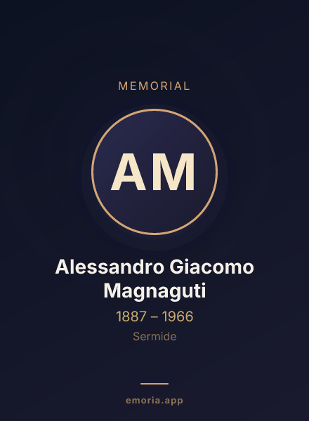 Memorial portrait of Alessandro Giacomo Magnaguti