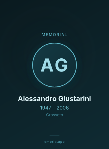 Memorial portrait of Alessandro Giustarini
