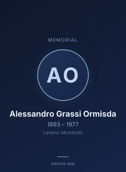 Memorial portrait of Alessandro Grassi Ormisda