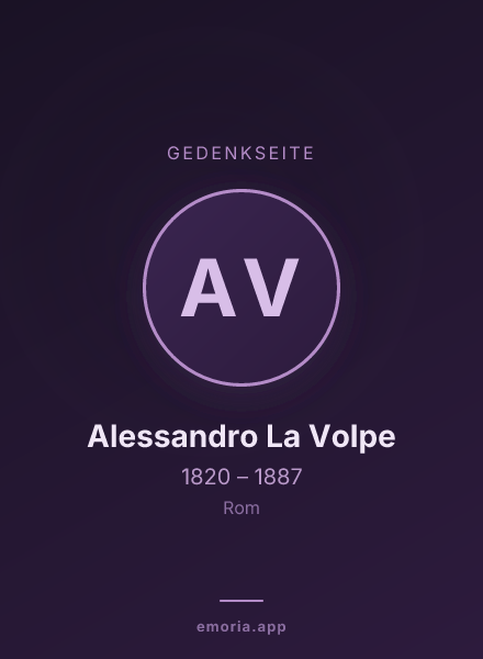 Gedenkportrait von Alessandro La Volpe