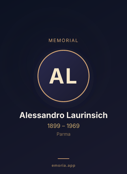 Memorial portrait of Alessandro Laurinsich