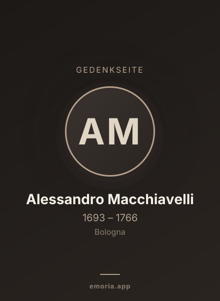 Gedenkportrait von Alessandro Macchiavelli