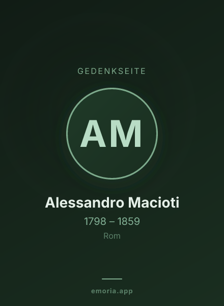 Gedenkportrait von Alessandro Macioti
