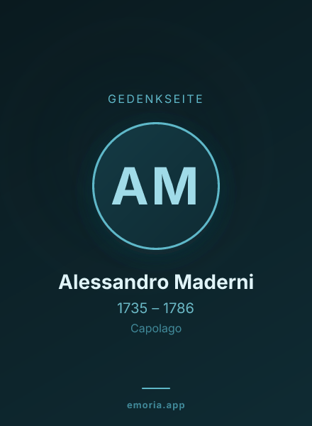 Gedenkportrait von Alessandro Maderni