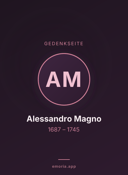 Gedenkportrait von Alessandro Magno