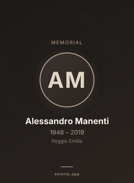 Memorial portrait of Alessandro Manenti