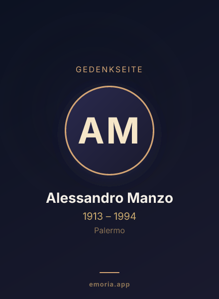 Gedenkportrait von Alessandro Manzo