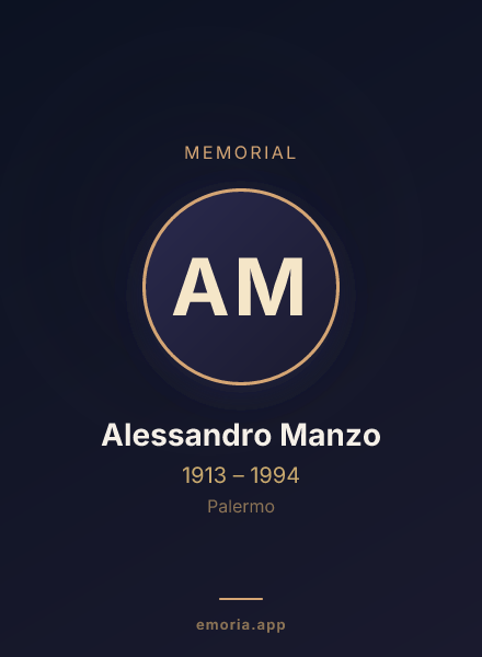 Memorial portrait of Alessandro Manzo