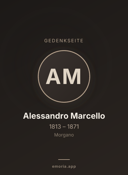 Gedenkportrait von Alessandro Marcello