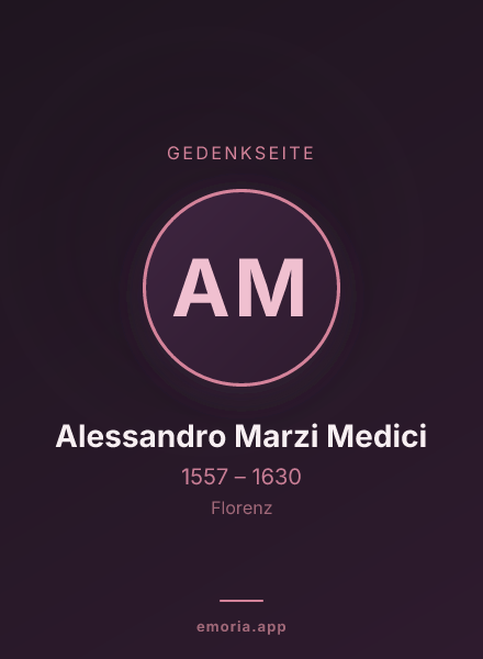 Gedenkportrait von Alessandro Marzi Medici