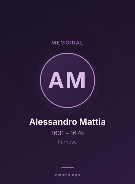 Memorial portrait of Alessandro Mattia