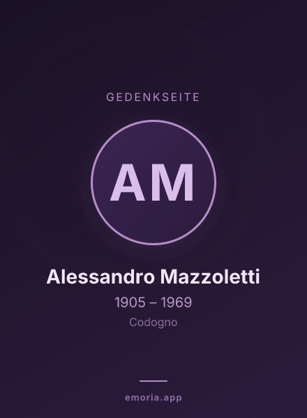 Gedenkportrait von Alessandro Mazzoletti