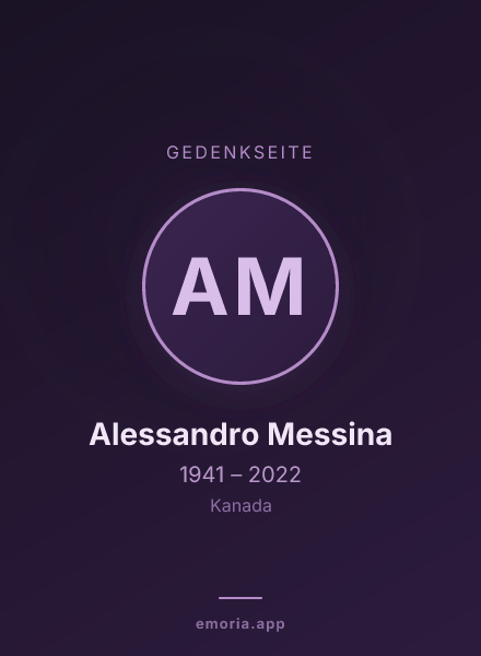 Gedenkportrait von Alessandro Messina