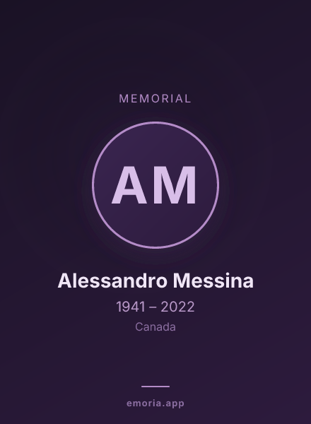 Memorial portrait of Alessandro Messina