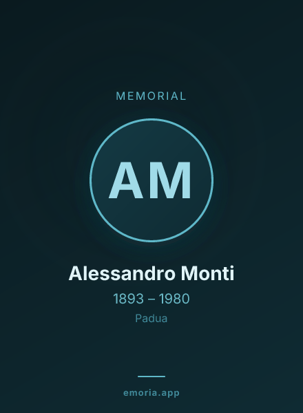 Memorial portrait of Alessandro Monti