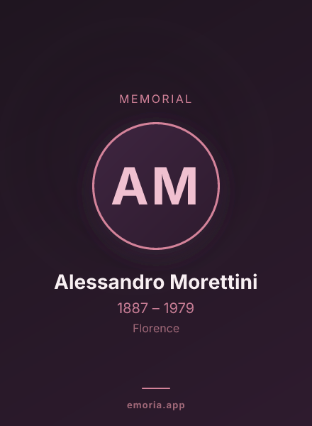 Memorial portrait of Alessandro Morettini