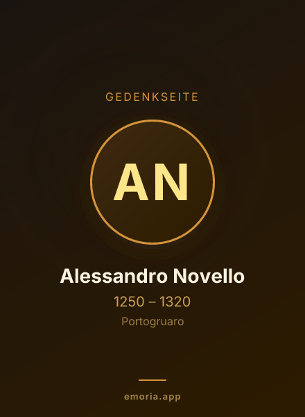 Gedenkportrait von Alessandro Novello