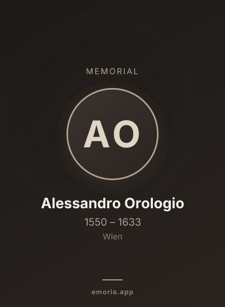 Memorial portrait of Alessandro Orologio