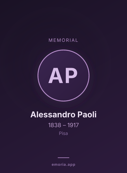 Memorial portrait of Alessandro Paoli