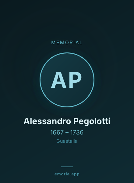 Memorial portrait of Alessandro Pegolotti