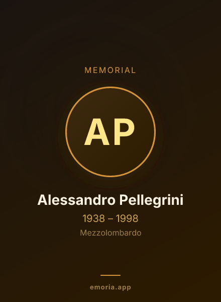 Memorial portrait of Alessandro Pellegrini