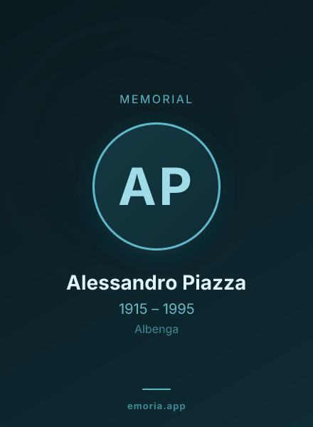 Memorial portrait of Alessandro Piazza