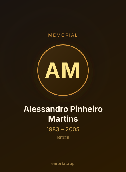 Memorial portrait of Alessandro Pinheiro Martins