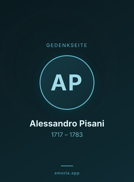 Gedenkportrait von Alessandro Pisani