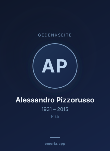 Gedenkportrait von Alessandro Pizzorusso