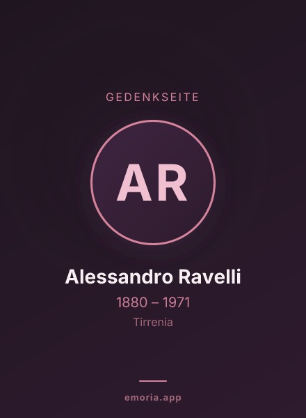Gedenkportrait von Alessandro Ravelli
