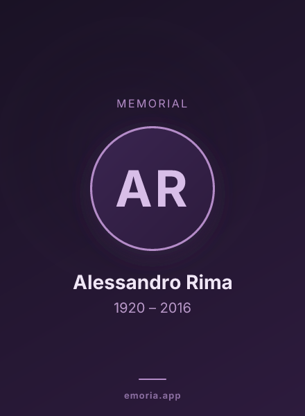 Memorial portrait of Alessandro Rima
